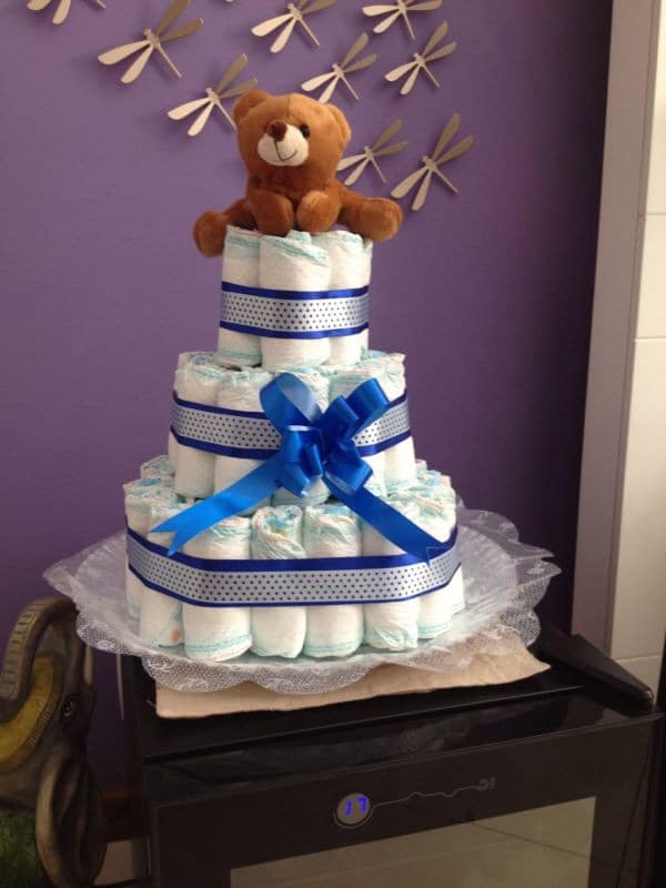 como fazer bolo de fraldas