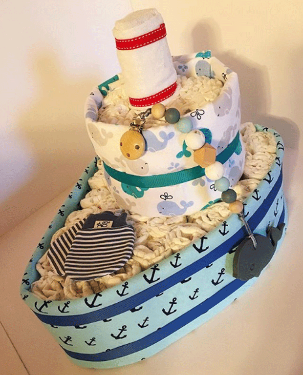 como fazer bolo de fraldas