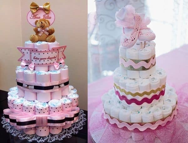 ideias bolo de fraldas