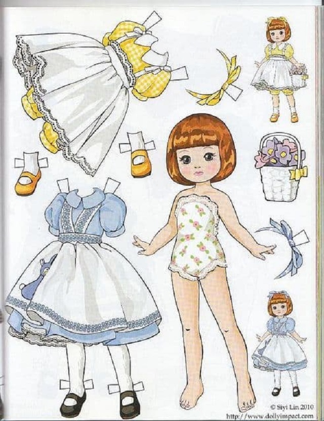 boneca de papel para recortar