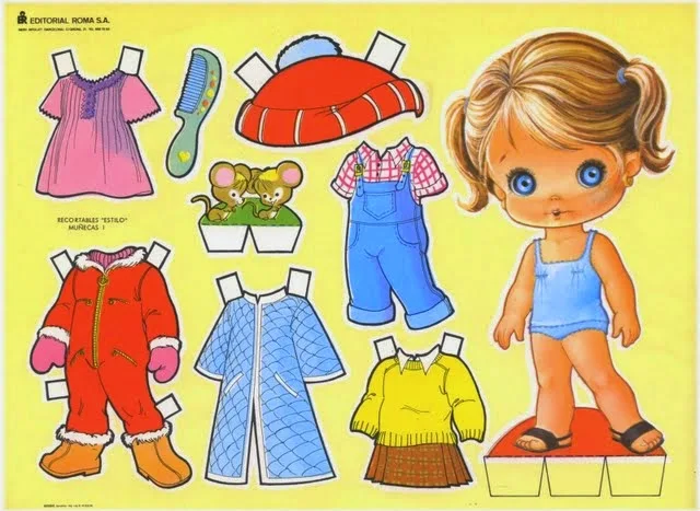 boneca de papel para meninos