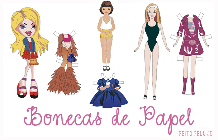 boneca de papel para recortar