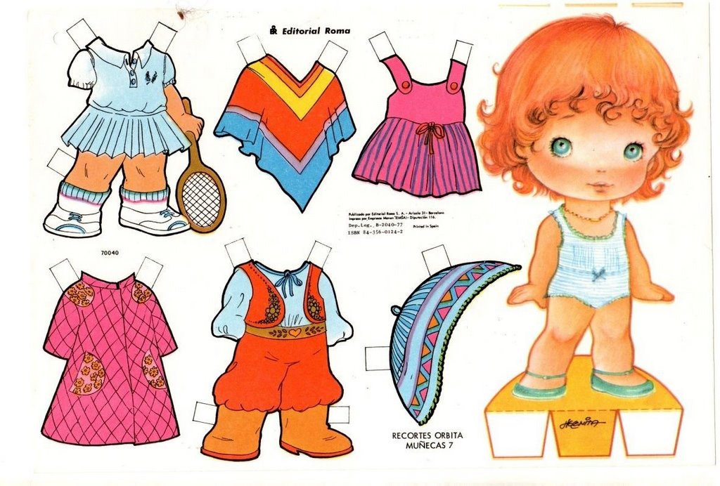 boneca de papel estilo fashion
