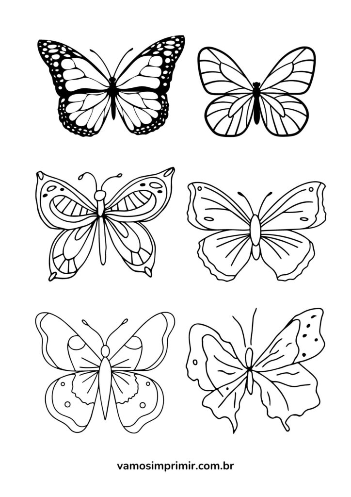 borboletas para imprimir