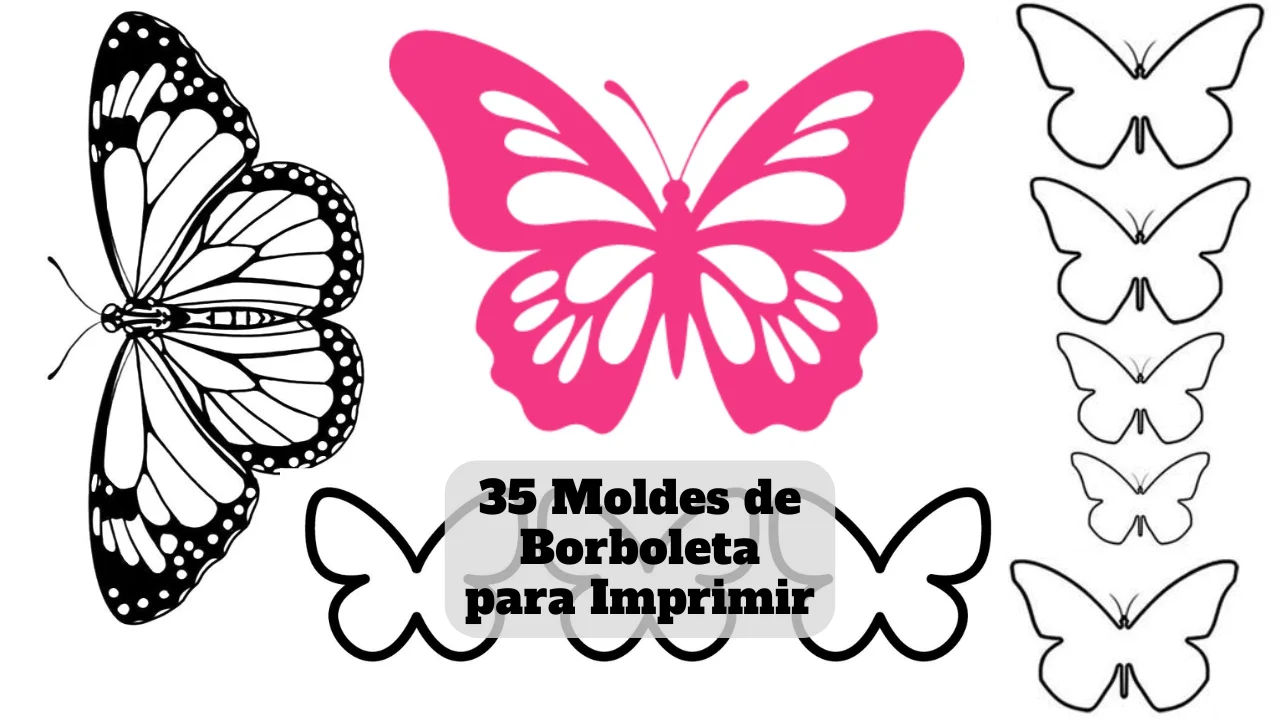 moldes de borboleta para imprimir vs vetores