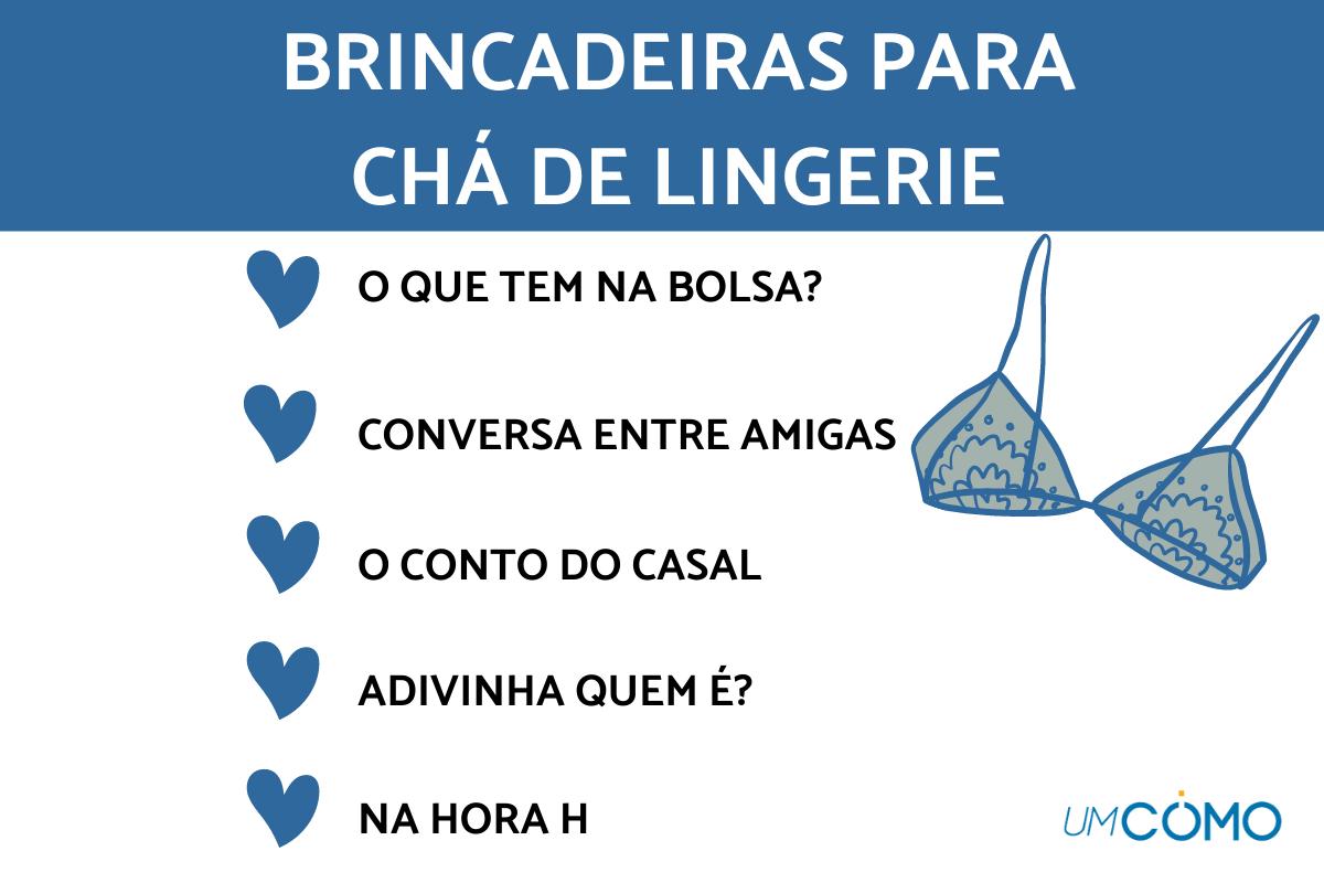 ideias criativas de brincadeiras para chá de lingerie