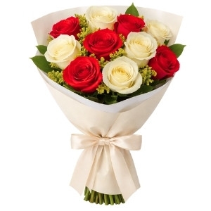 buquê de rosas vermelhas e brancas vs buquê de rosas apenas vermelhas