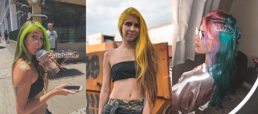 inspiração cabelo colorido fantasia para festas