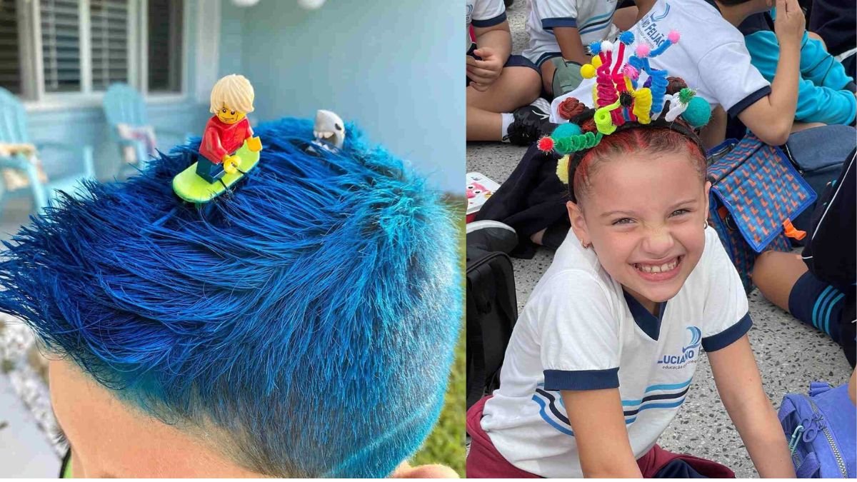 cabelo maluco colorido menino