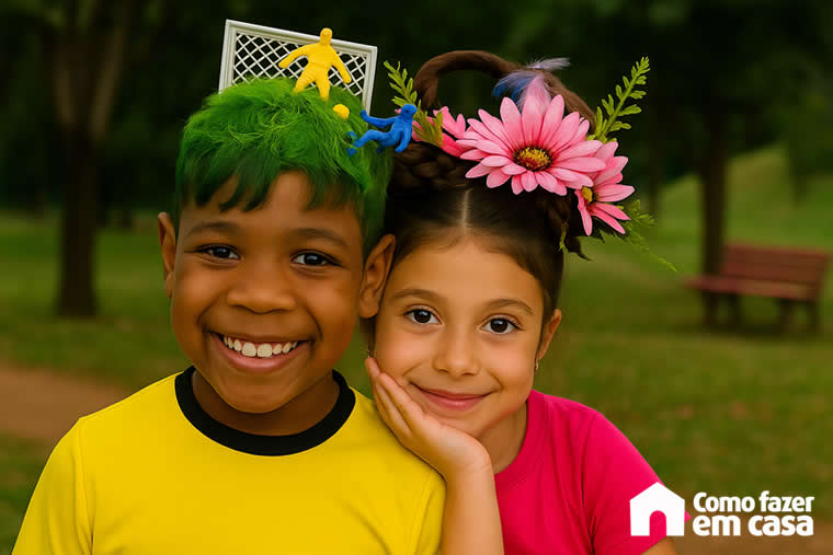 ideias de cabelo maluco para meninos super herois