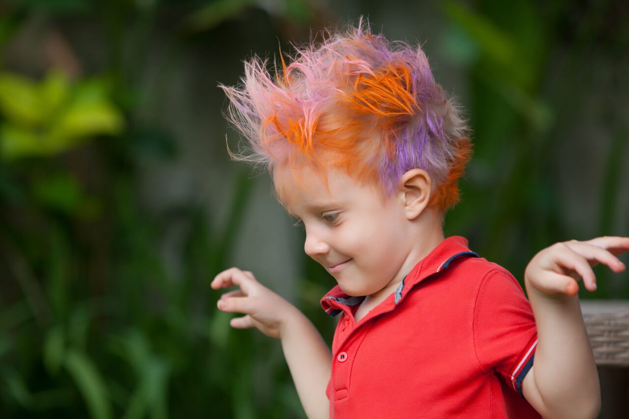 cabelo maluco spray colorido vs gel qual o melhor para menino