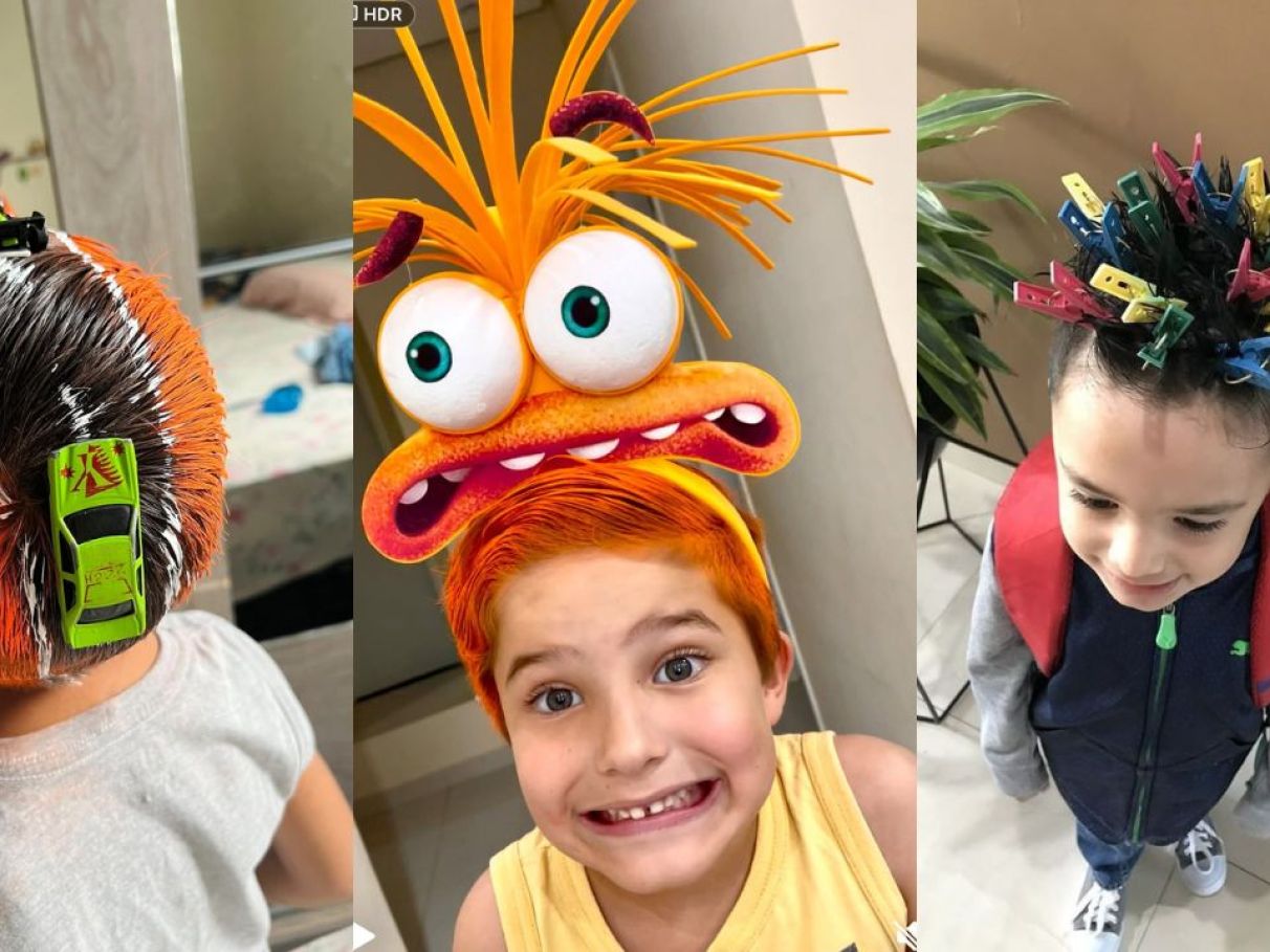 cabelo maluco spray colorido vs gel qual o melhor para menino