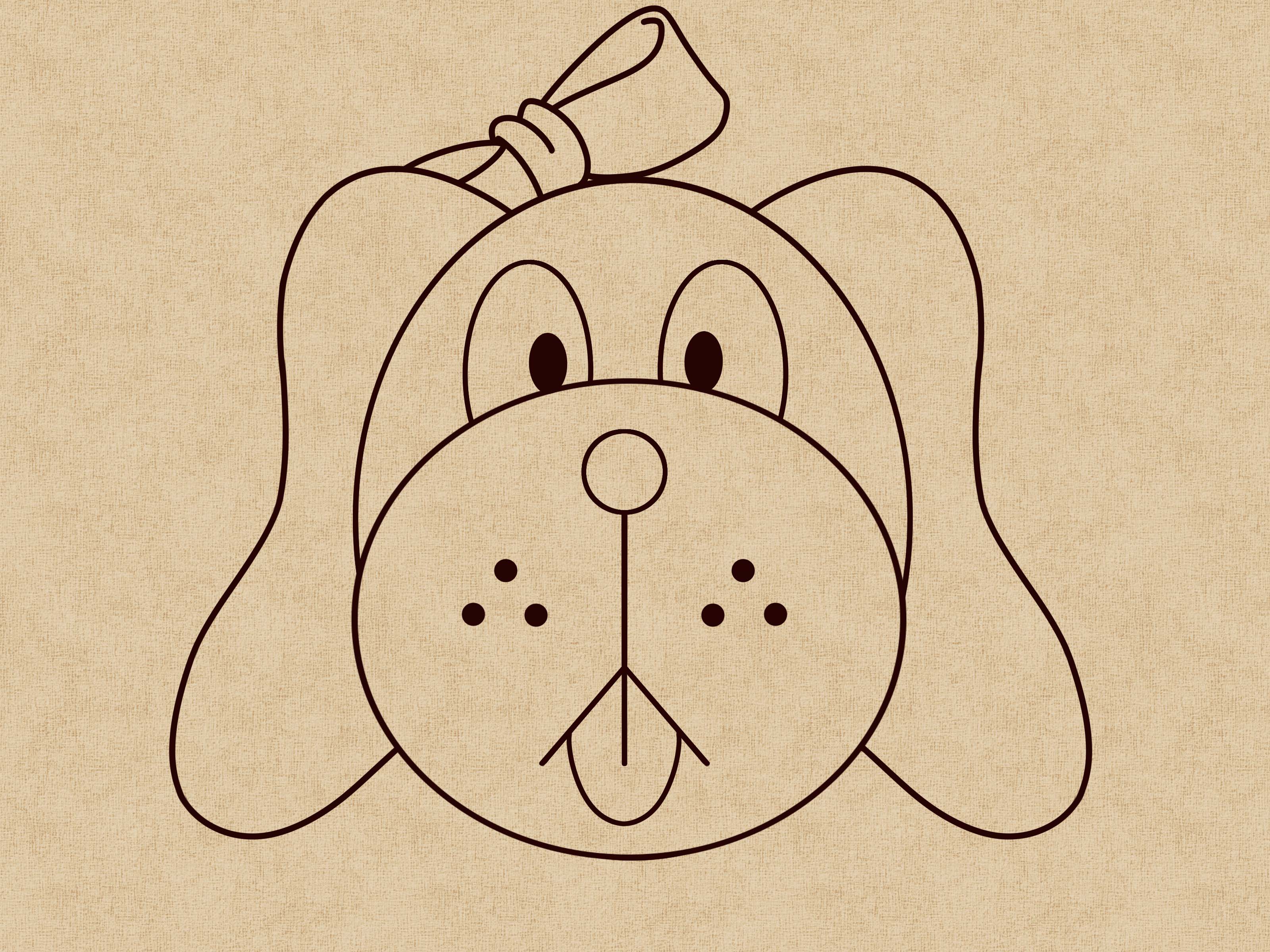 desenhar cachorro deitado