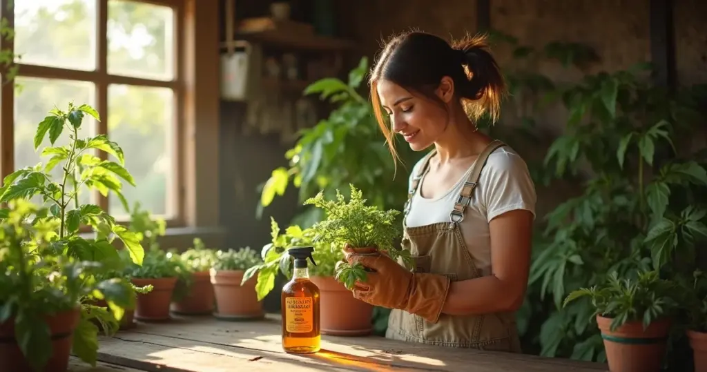 A receita de 1890 que elimina 3 pragas e nutre suas plantas em uma única aplicação.