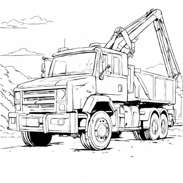 caminhão caçamba para colorir