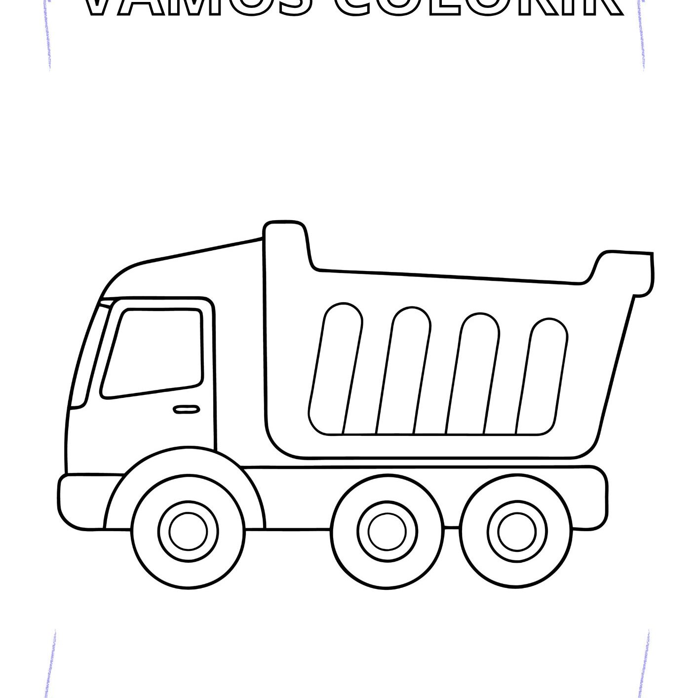 caminhão caçamba para colorir