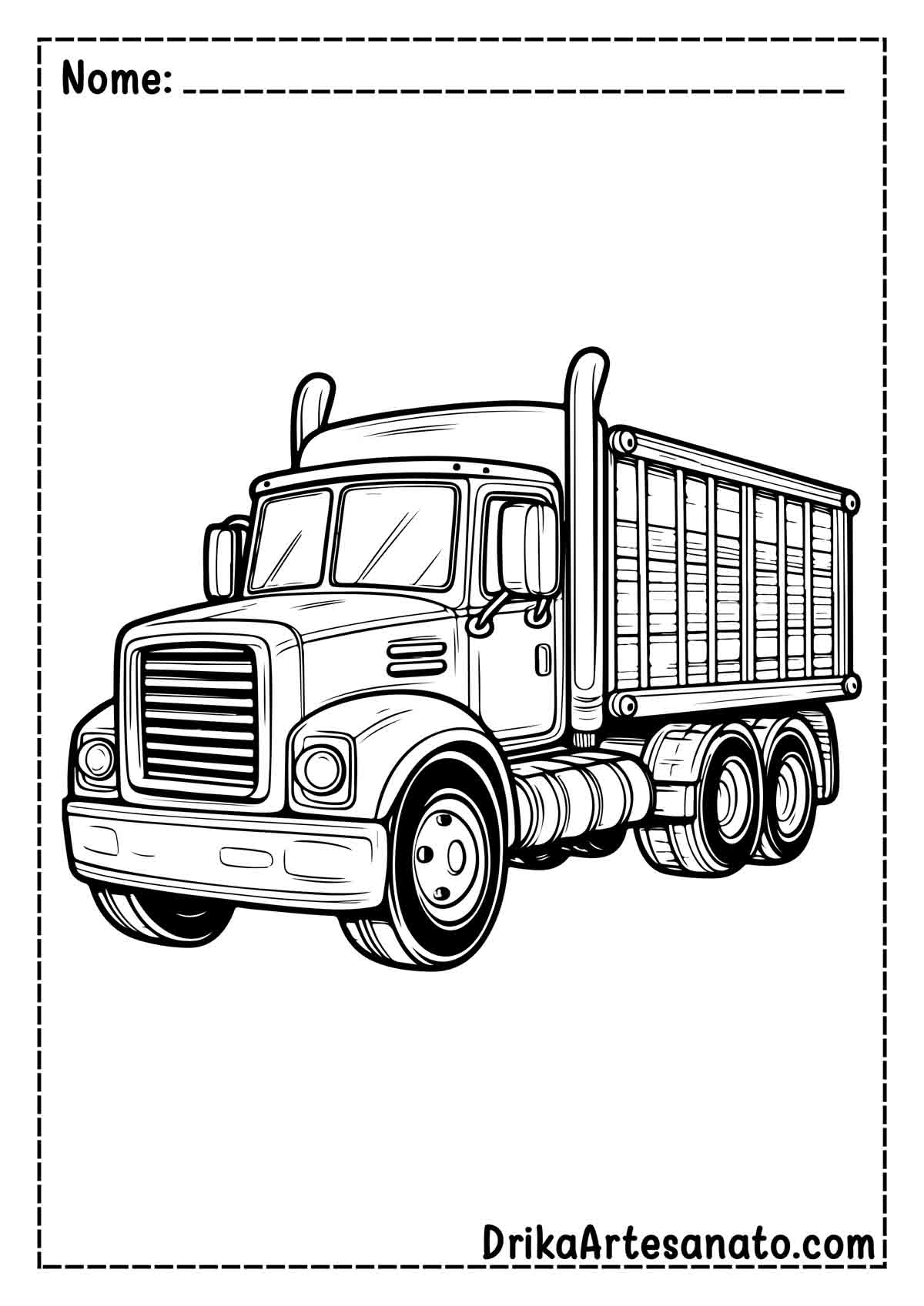 desenho de carreta para colorir