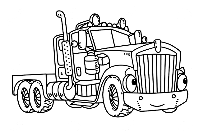 caminhão Scania para colorir
