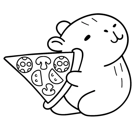 melhores desenhos de capivara para colorir online