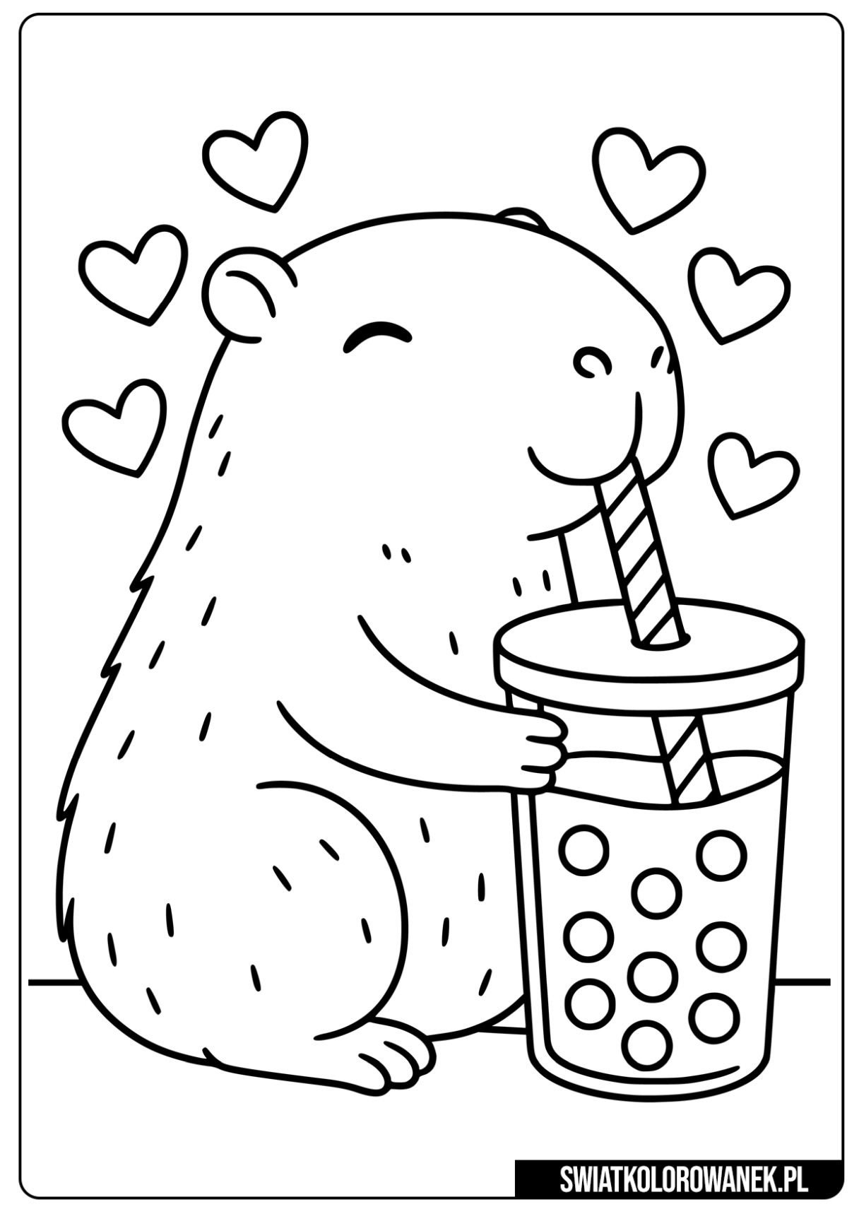 como desenhar capivara para colorir passo a passo