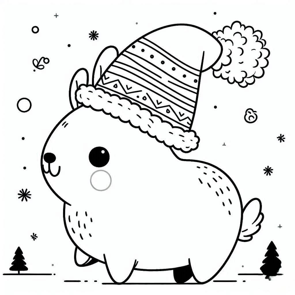 capivara para colorir