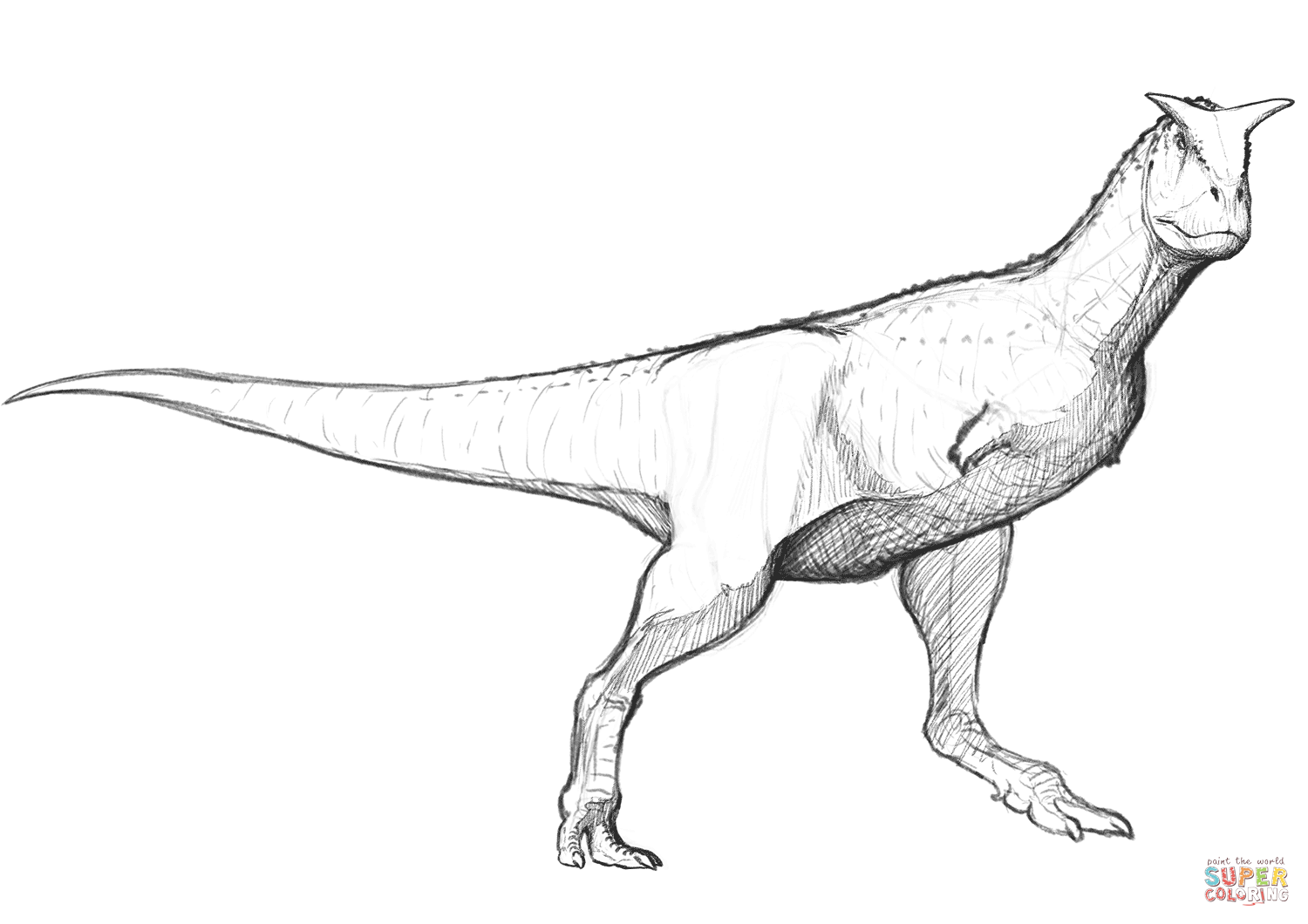 carnotauro para imprimir e colorir