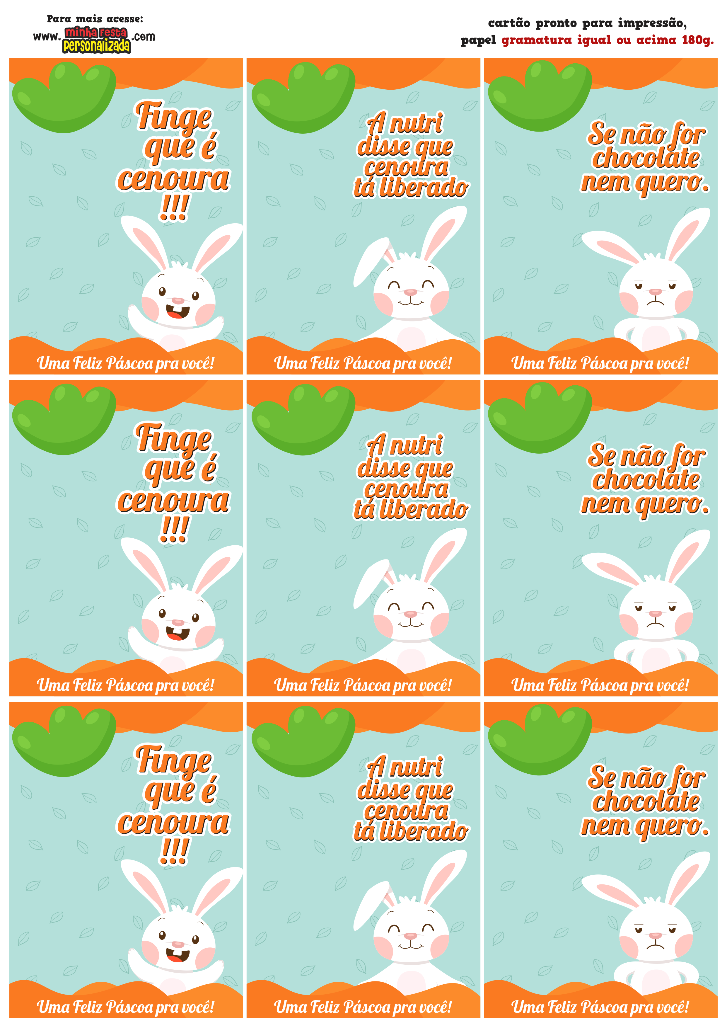 moldes de cartão de páscoa para imprimir