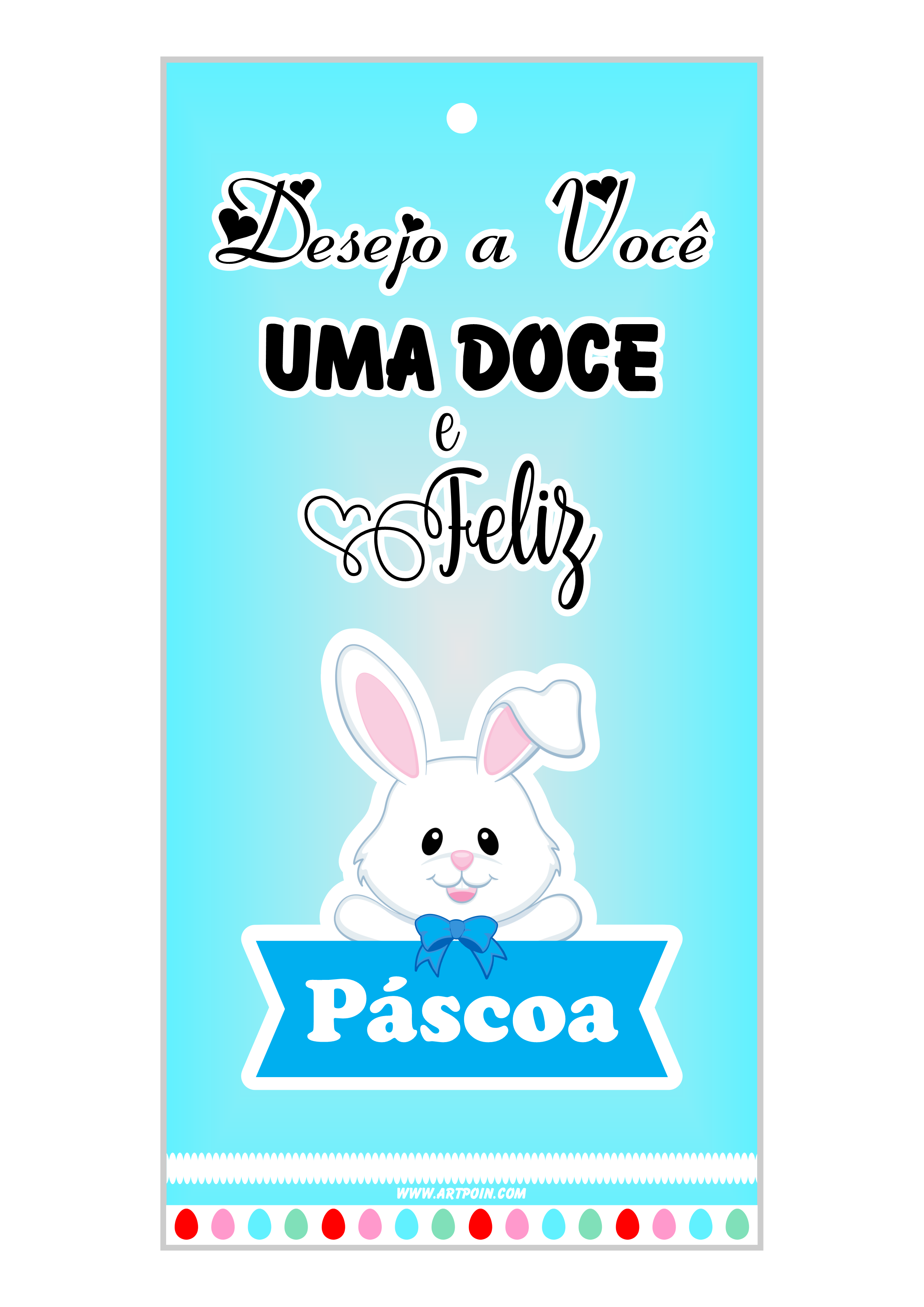 cartão de páscoa para colorir imprimir