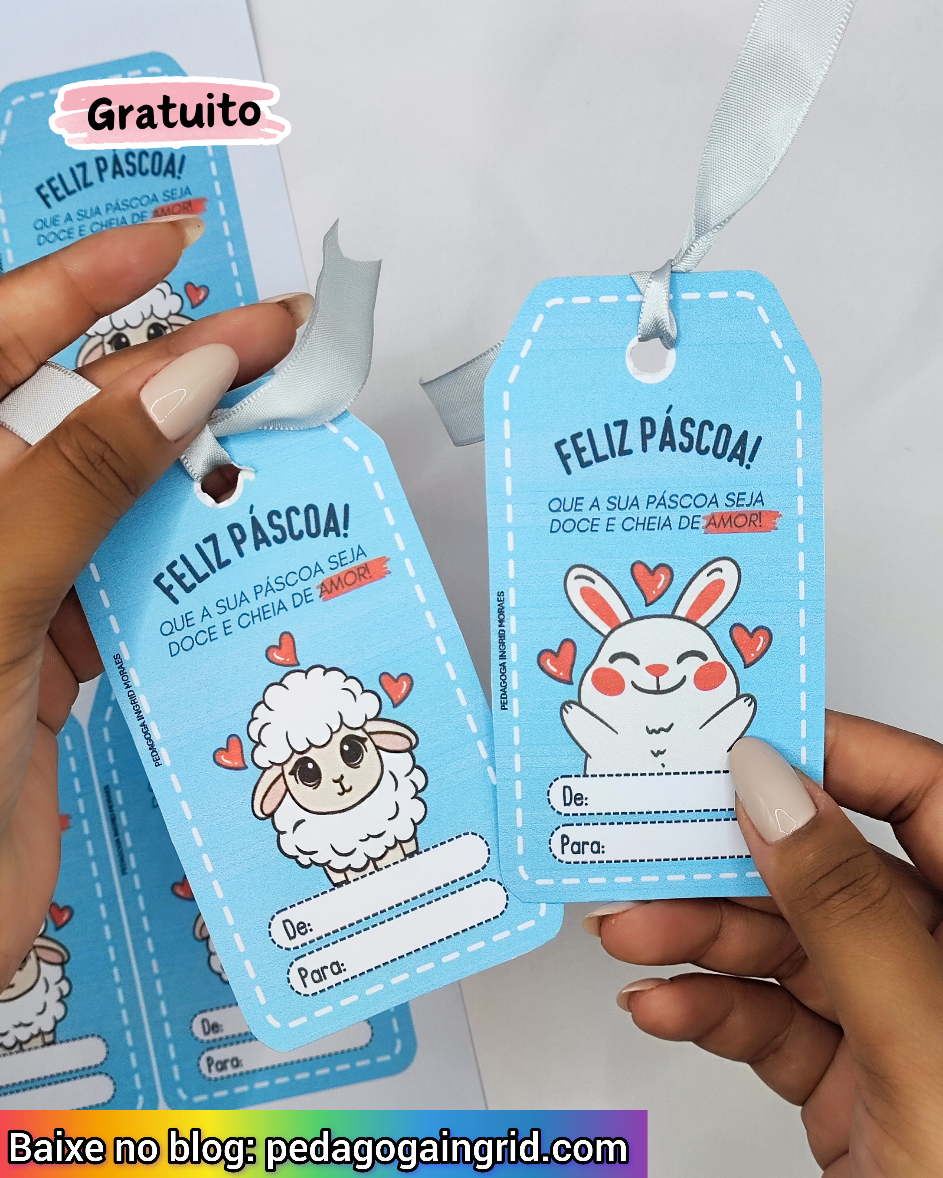 cartão de páscoa digital para imprimir