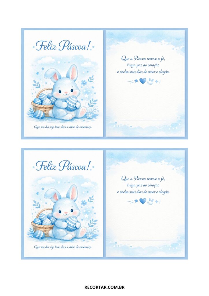 moldes de cartão de páscoa para imprimir