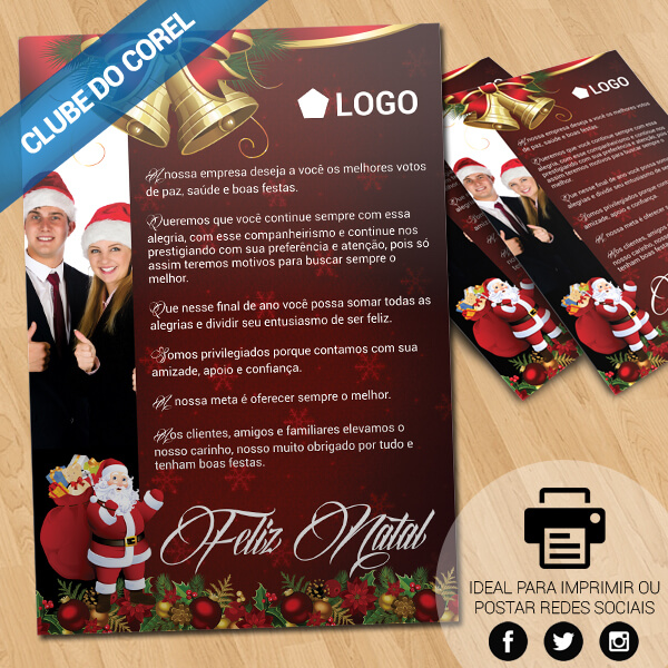 ideias de cartao de natal para imprimir criativo