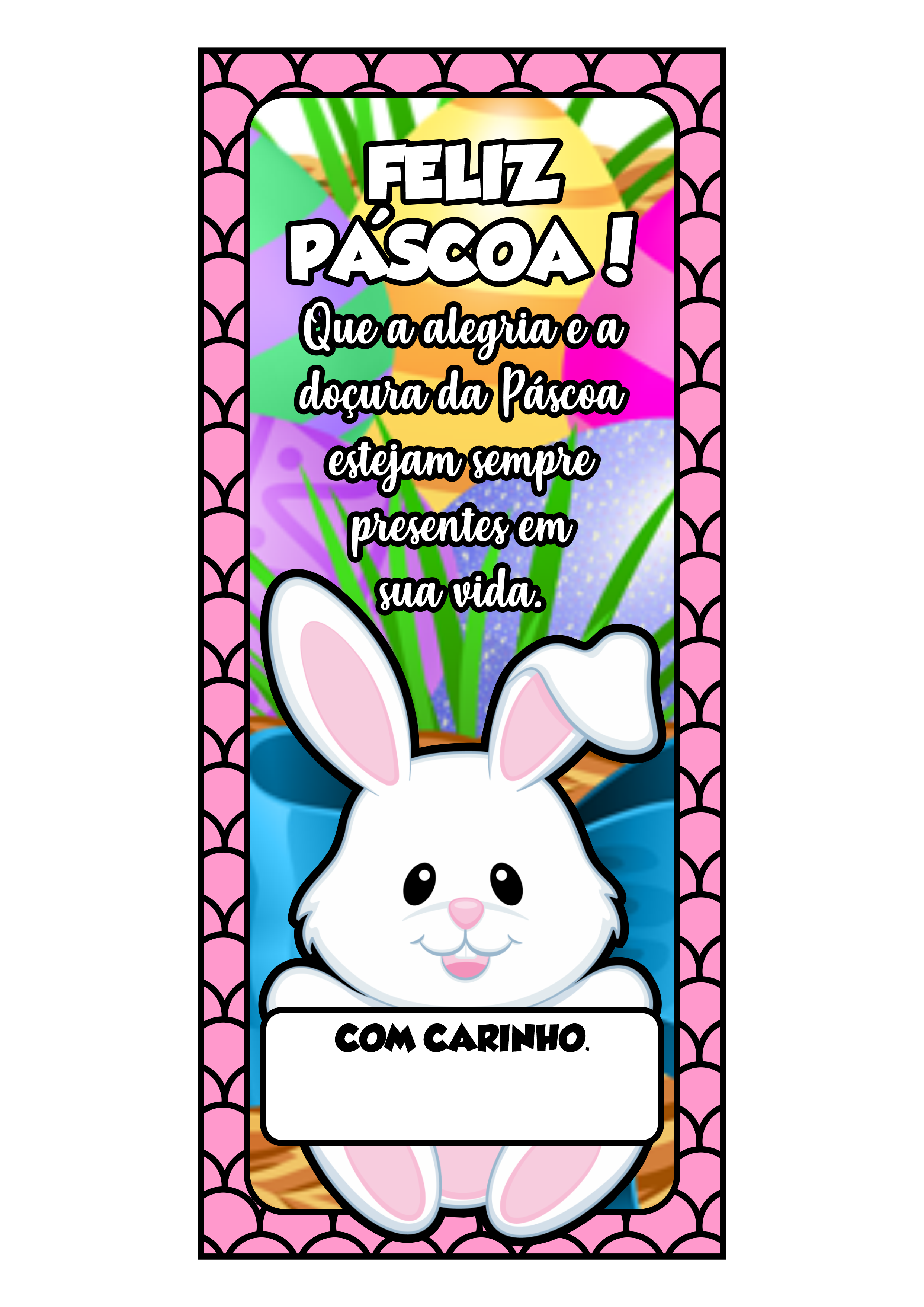 cartão de páscoa para crianças editar