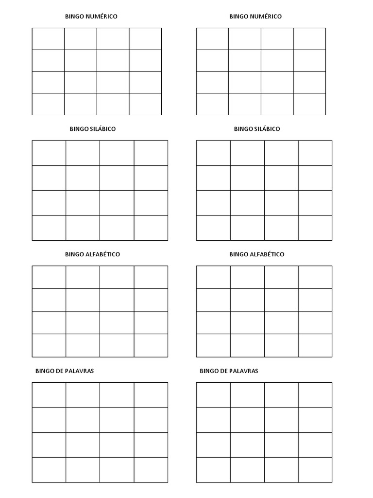 cartela de bingo para imprimir grátis