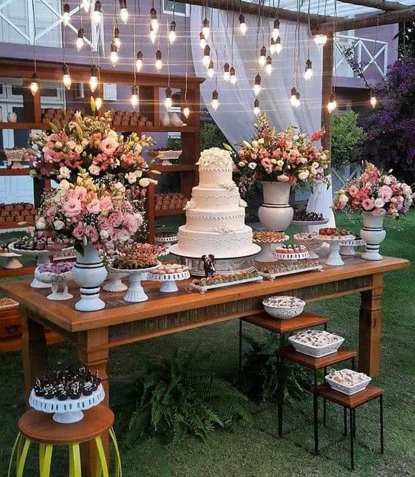 ideias de decoração de casamento rústico simples