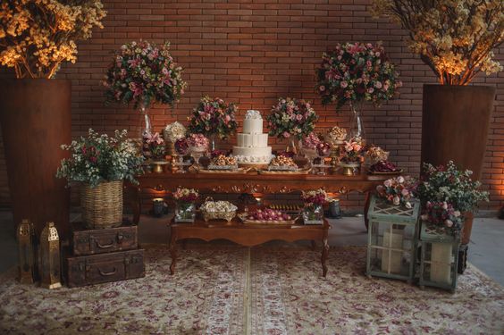 ideias de decoração de casamento rústico simples