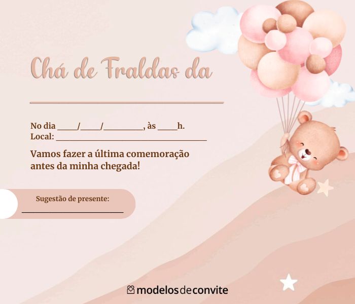quanto custa um convite de chá de bebê personalizado