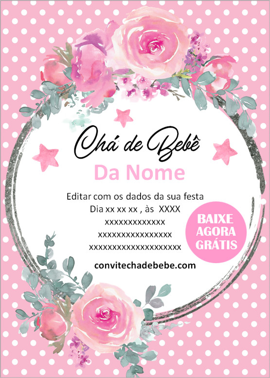 cha de bebê convite