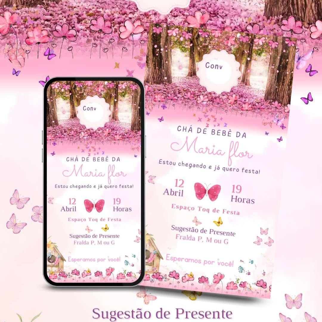 cha de bebê convite