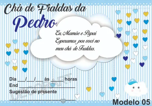 erros comuns ao criar convite de chá de bebê