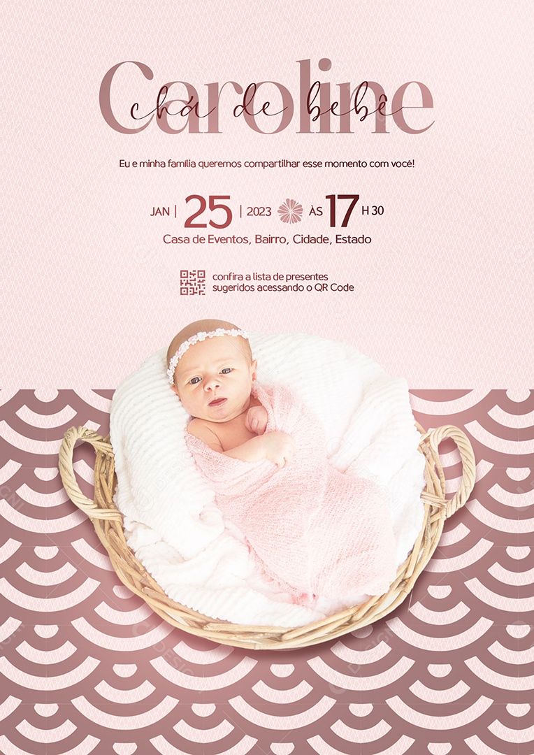 convite digital vs. convite impresso para chá de bebê