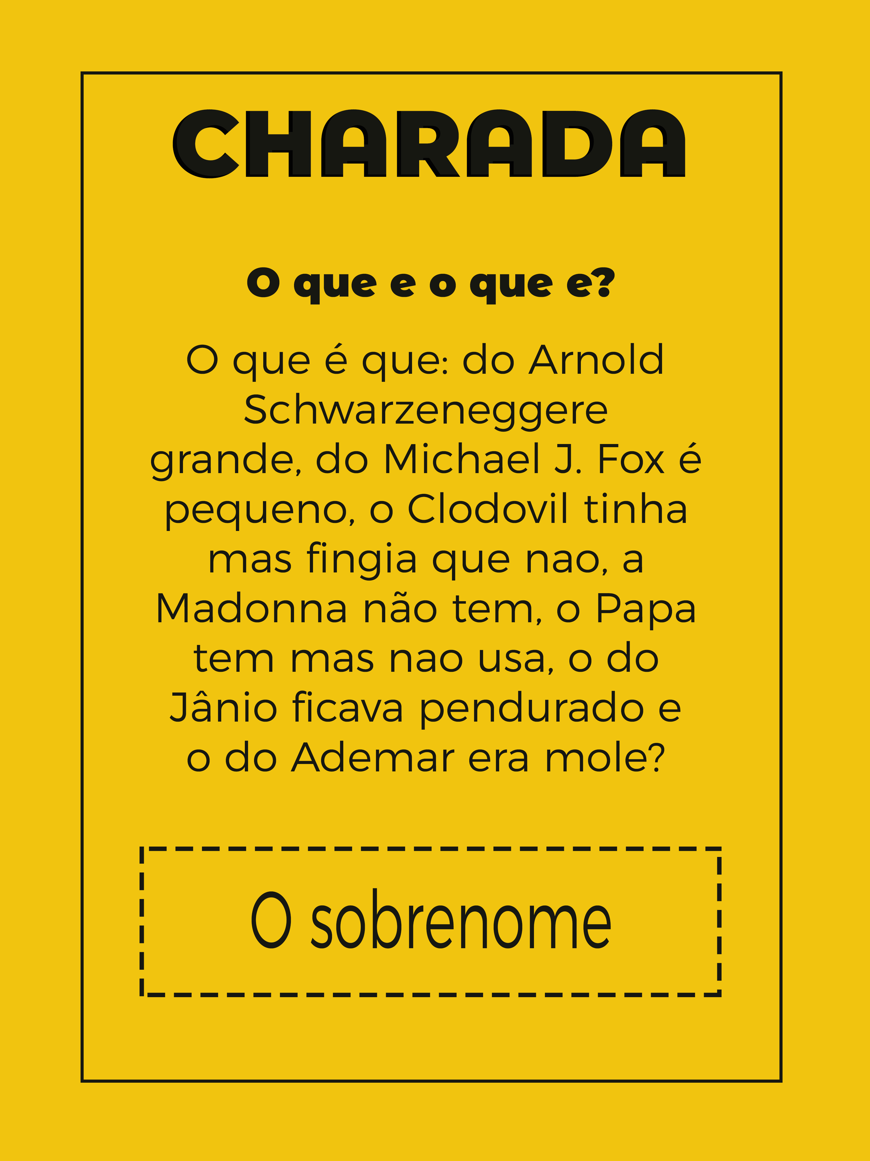 charadas difíceis