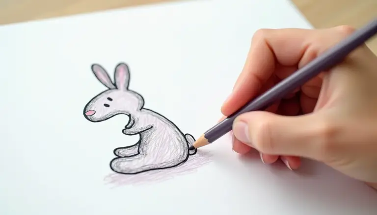 Coelho fácil de desenhar: truque do número 3 em 5 minutos Coelho fácil de desenhar: truque do número 3 em 5 minutos