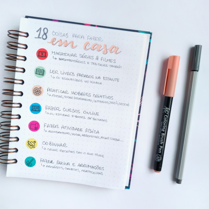 comparativo: atividades em casa vs. fora para fazer sozinho