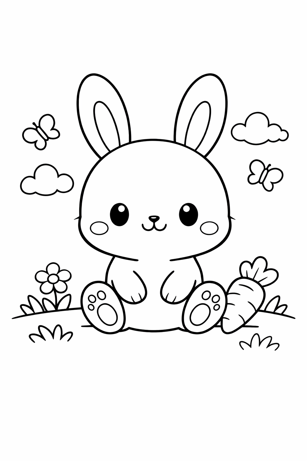 desenhos de coelho fofo