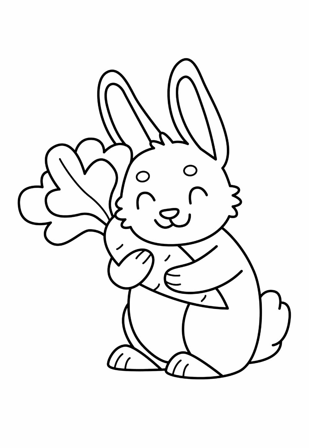 coelho para colorir simples