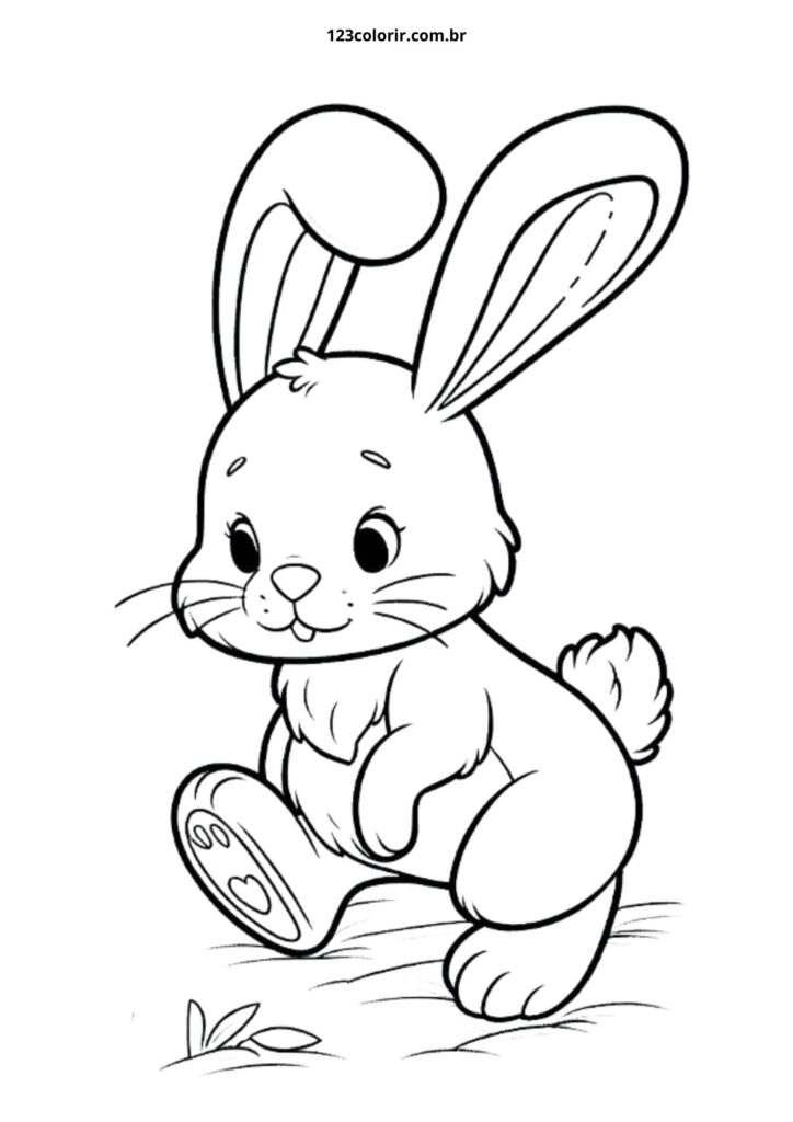 coelho de páscoa para colorir