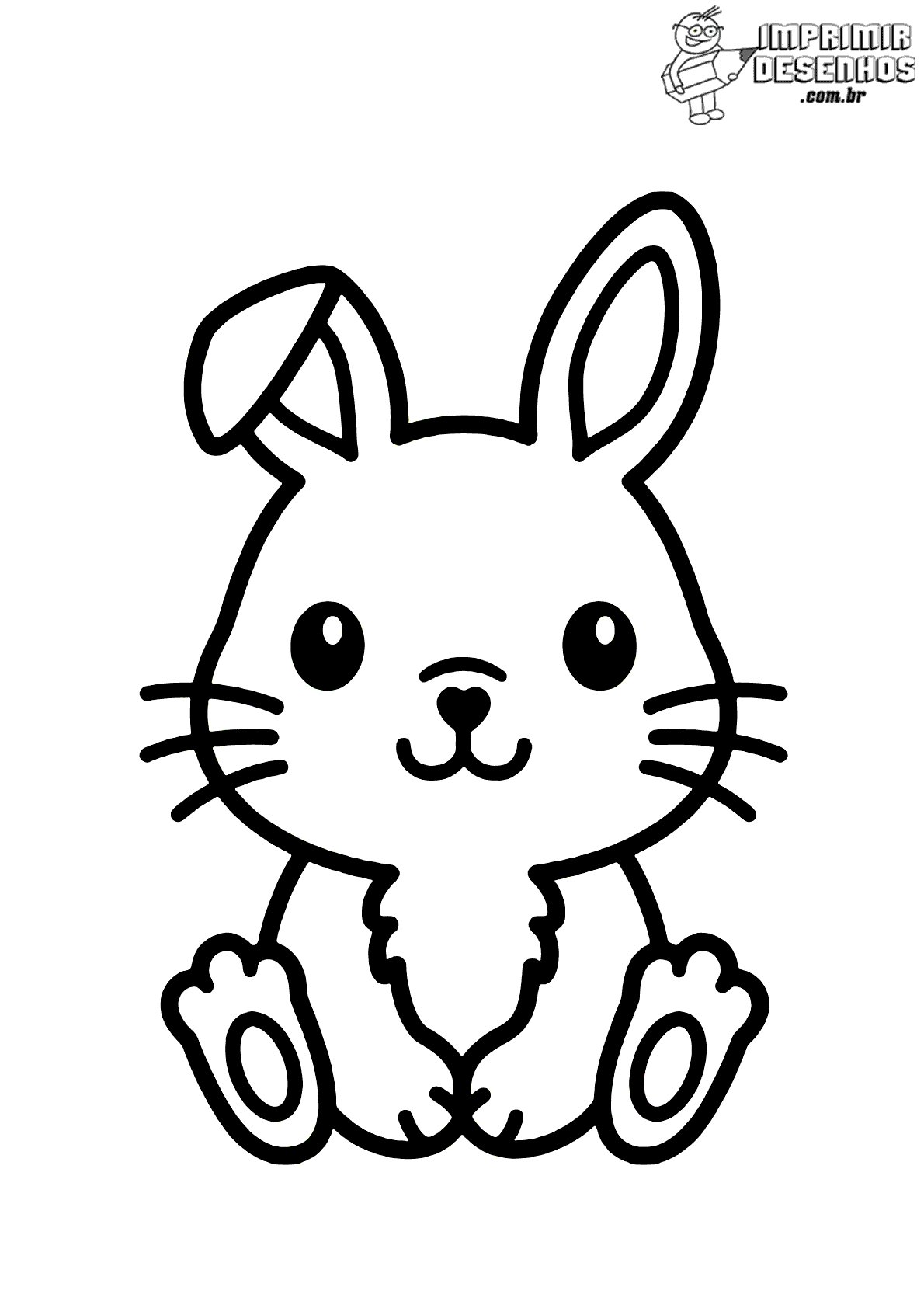 coelho para colorir detalhado