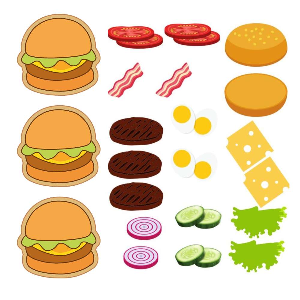 comida para imprimir e montar