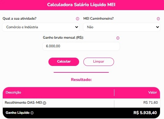como calcular multa e juros DAS MEI atrasado