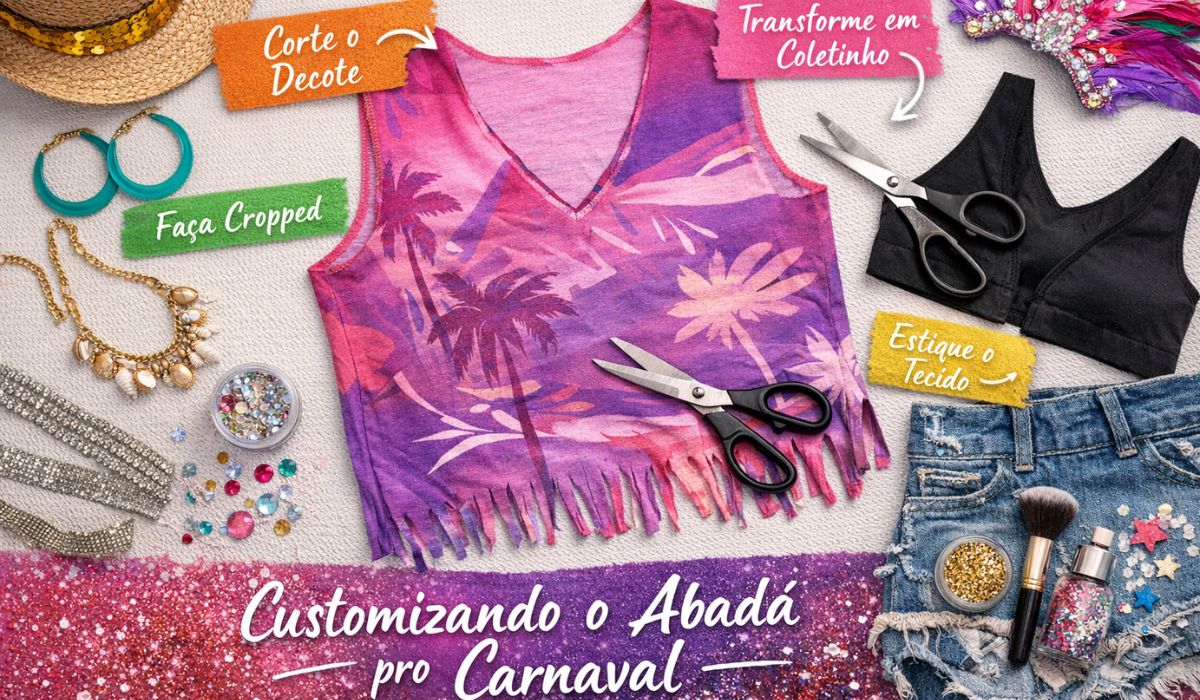 customizar abada com tesoura